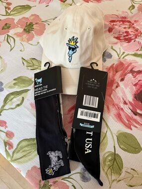 GOAT USA White Crown Skull Cap with Black Head Ties